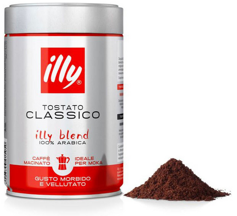 Illy Moka Classico Ground Coffee (1 Pack of 250g)