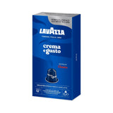 Nespresso Compatible Lavazza Crema & Gusto 100 Aluminium Capsules (10 Packs of 10) Right-Tilted Pack