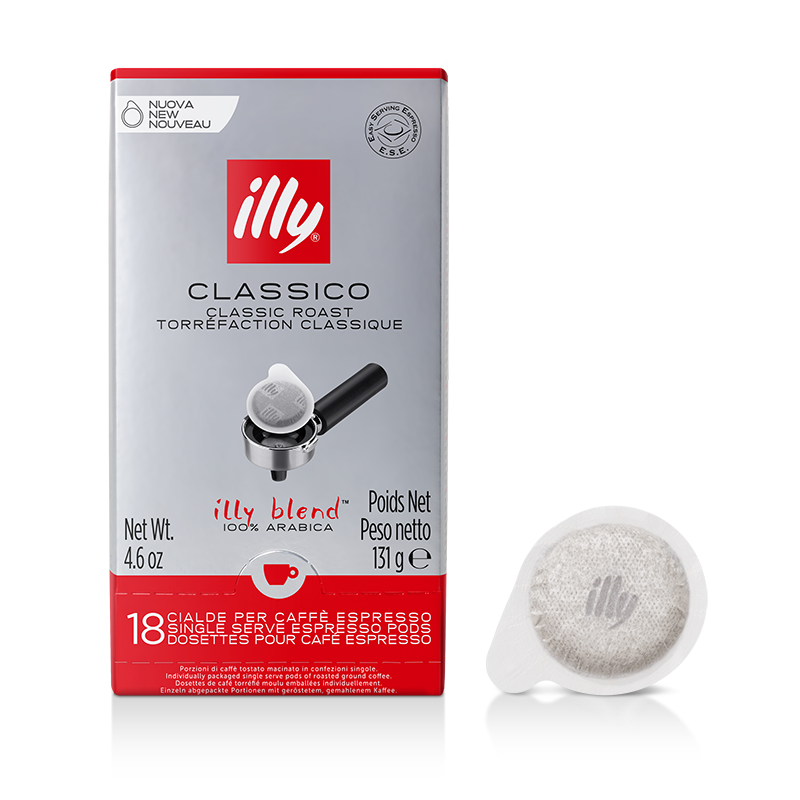Illy Classico ESE Coffee Paper Pods (3 Packs of 18 Pods)