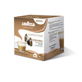 Dolce Gusto Compatible Lavazza 48 Cappuccino (Milk + Coffee) Capsules - Right-Tilted Pack