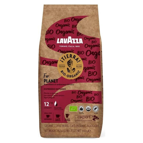 Lavazza Tierra Bio for Planet Espresso Intenso 1Kg Coffee Beans - Front Pack