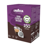 Lavazza Gran Espresso Intenso 150 ESE Pods - Left Side Packaging 