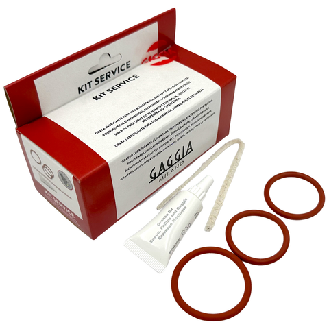 Gaggia Maintenance Service Kit - 1 pack - Left-Tilted Pack With Grease Tube 3 O-Rings and Cleaning Brush