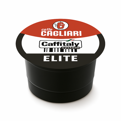 Caffitaly Cagliari Elite 100% Arabica coffee capsule on a white background