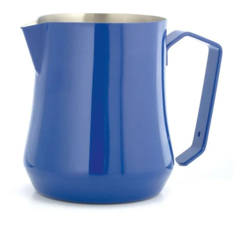 Motta Tulip Milk Jug – 500ml Blue, Bell-Shaped Stainless Steel
