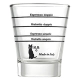 Motta Graduated Shot Glasses with dosing lines. Made in Italy