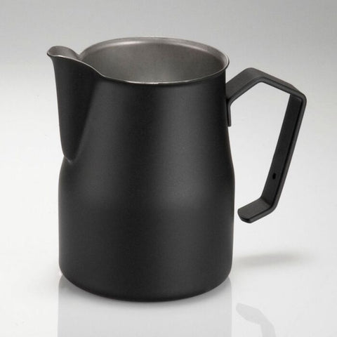 Motta Black Stainless Steel Milk Jug, Telefon-coated interior.