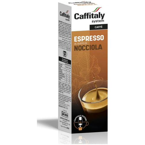 Caffitaly Nocciola Hazelnut Coffee Capsules (3 Packs of 10) - Newer Packet