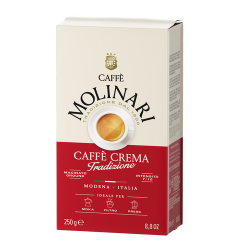 Caffè Molinari Caffè Crema Tradizione ground coffee packet - Vacuum Sealed 