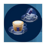 Lavazza 1x 160ml Cappuccino Glass Cup & Saucer
