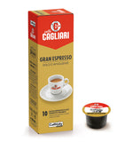 Caffè Cagliari Gran Espresso coffee capsule packaging on a white background