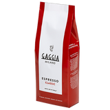 Gaggia Milano Classic beans, red and white coffee bag