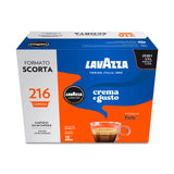 Lavazza A Modo Mio Crema e Gusto Forte Coffee Capsules (4 Packs of 54) Front-Facing Case