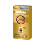 Nespresso Compatible Lavazza Oro 20 Aluminium Capsules (2 Packs of 10) Right-Tilted Pack