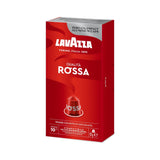 Nespresso Compatible Lavazza Qualita Rossa 40 Aluminium Capsules (4 Packs of 10) Right-Tilted Pack