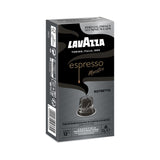 Nespresso Compatible Lavazza Maestro Ristretto 20 Coffee Capsules (2 Packs of 10) Left-Tilted Pack