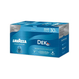 Nespresso Compatible Lavazza Dek 30 Coffee Capsules (Maxi Pack) Right-Tilted Horizontal Pack