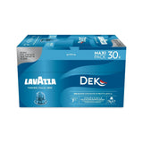 Nespresso Compatible Lavazza Dek 30 Coffee Capsules (Maxi Pack) Front Horizontal Pack