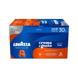 Nespresso Compatible Lavazza Crema e Gusto Forte 30 Aluminium Capsules (Maxi Pack) Front Horizontal Pack