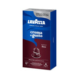 Nespresso Compatible Lavazza Crema e Gusto Ricco 10 Aluminium Capsules (1 Pack of 10) Right-Tilted Pack