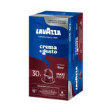 Nespresso Compatible Lavazza Crema e Gusto Ricco 30 Aluminium Capsules (Maxi Pack) Right-Tilted Pack