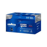 Nespresso Compatible Lavazza Crema & Gusto 30 Aluminium Capsules (Maxi Pack) Right-Tilted Horizontal Pack