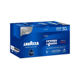 Nespresso Compatible Lavazza Crema & Gusto 30 Aluminium Capsules (Maxi Pack) Left-Tilted Horizontal Pack