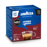 Lavazza A Modo Mio Crema e Gusto Ricco Coffee Capsules (10 Packs of 36) Left-Tilted Packet