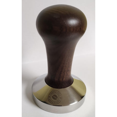 Crema Pro Espresso Tamper Ash Wood Flat Base 58mm